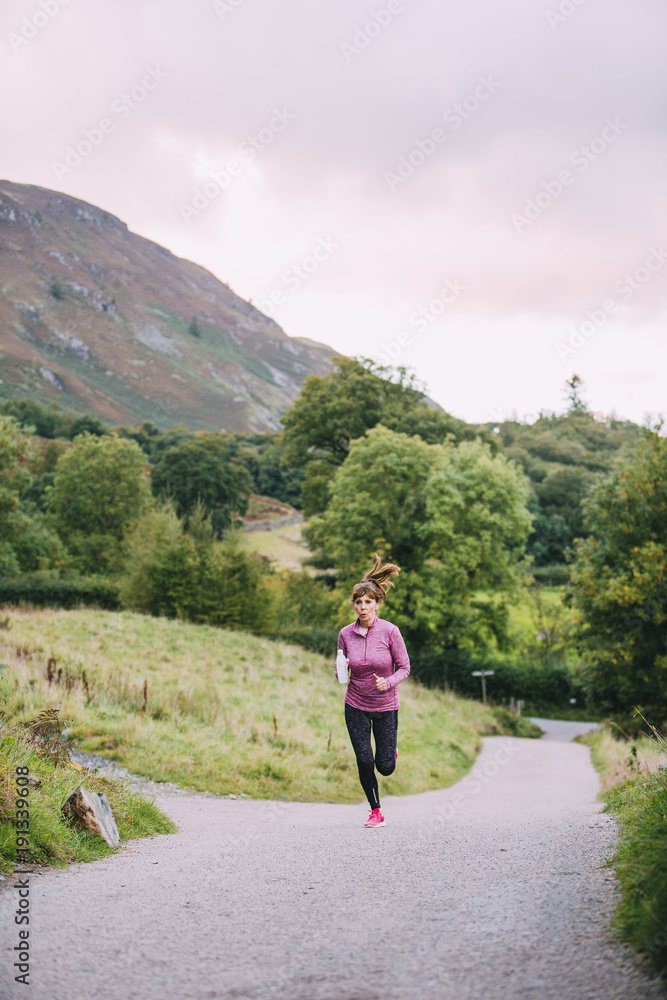 Senior Running in the Lake District