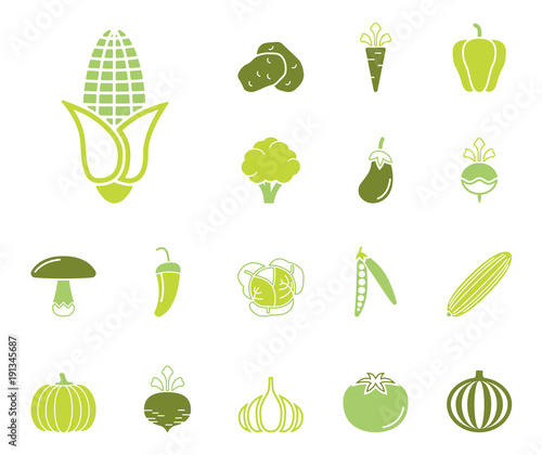 Gemüse Iconset - Grün