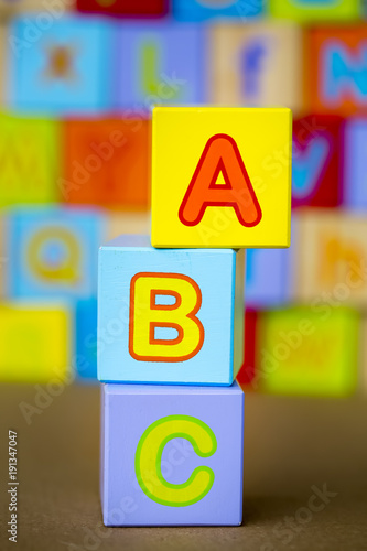 Ahşap Alfabe; A, B, C