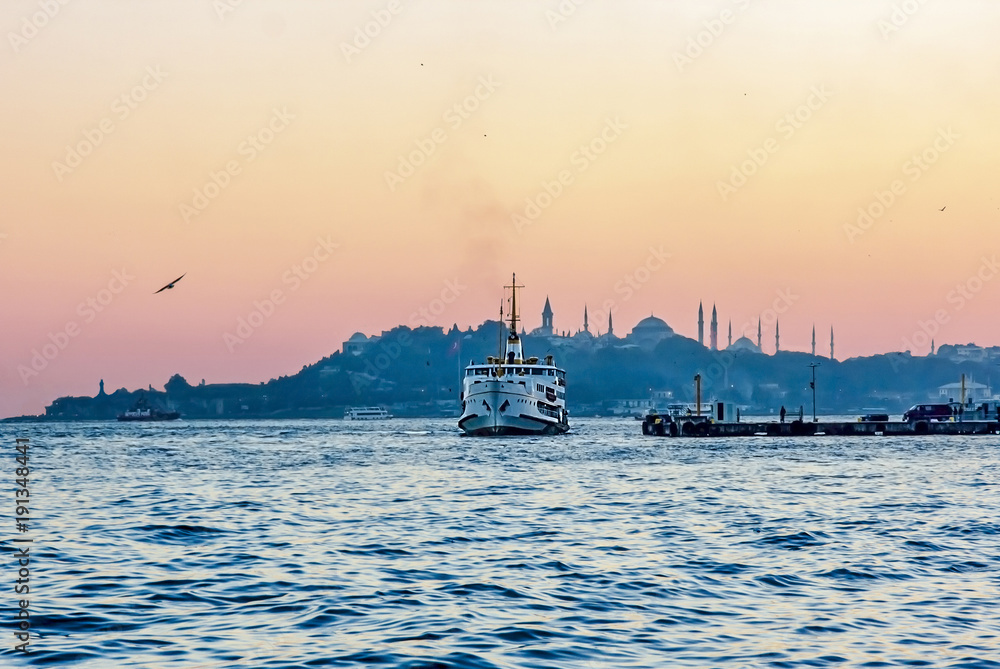 Bosphorus at dusk Istanbul