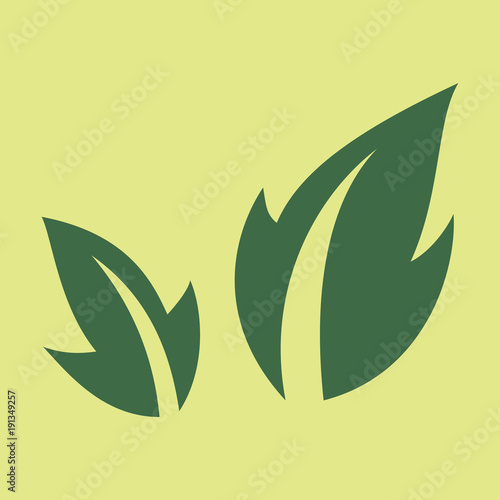 Fresh basil leaves icon. Flat illustration of basil leaves vector icon logo isolated