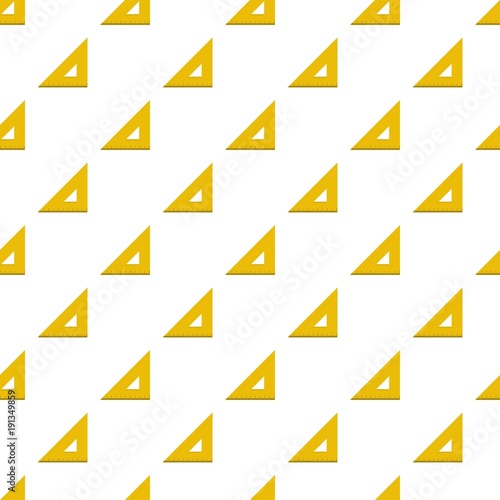 Yellow triangular ruler pattern seamless in flat style for any design