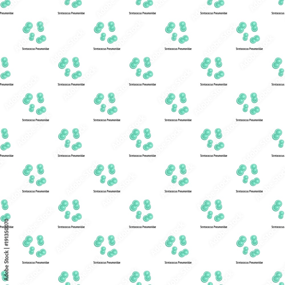 Stretococcus pneumonidae pattern seamless in flat style for any design
