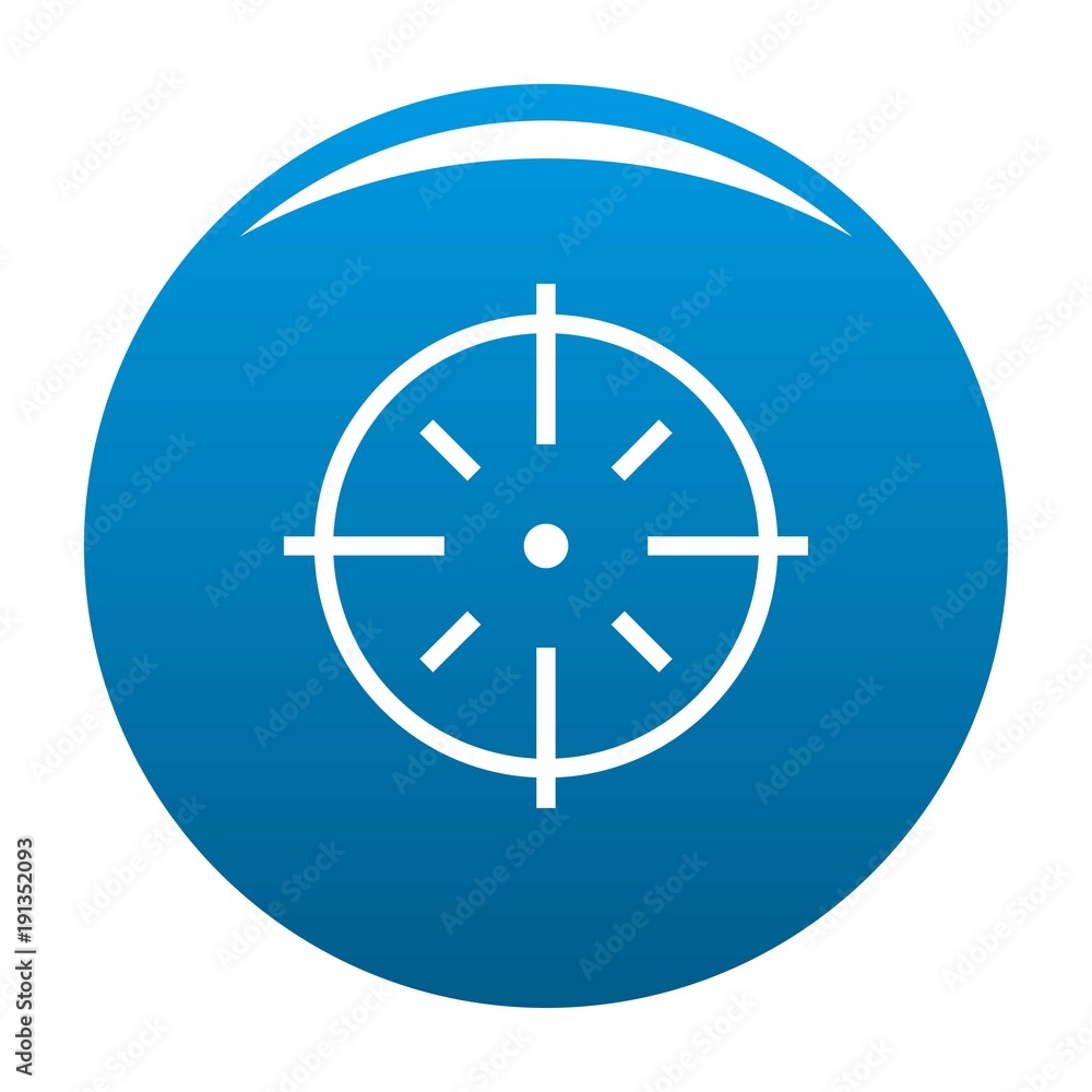 Specific target icon vector blue circle isolated on white background Specific target icon vector blue circle isolated on white background