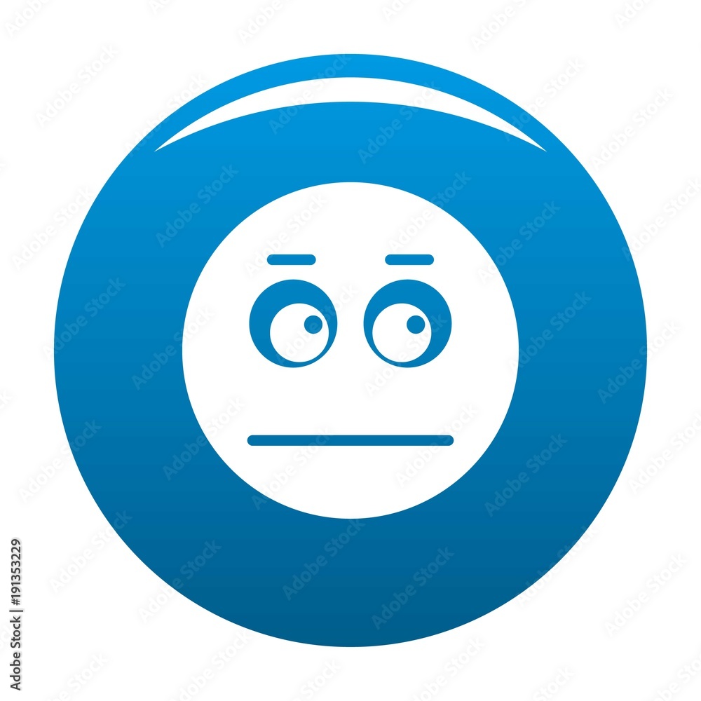 Smile icon vector blue circle isolated on white background Smile icon vector blue circle isolated on white background