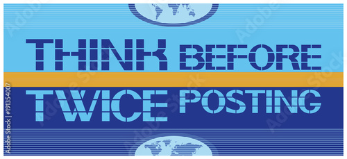 Think twice before posting. Staying safe online,internet surf sensibly,computer class code.