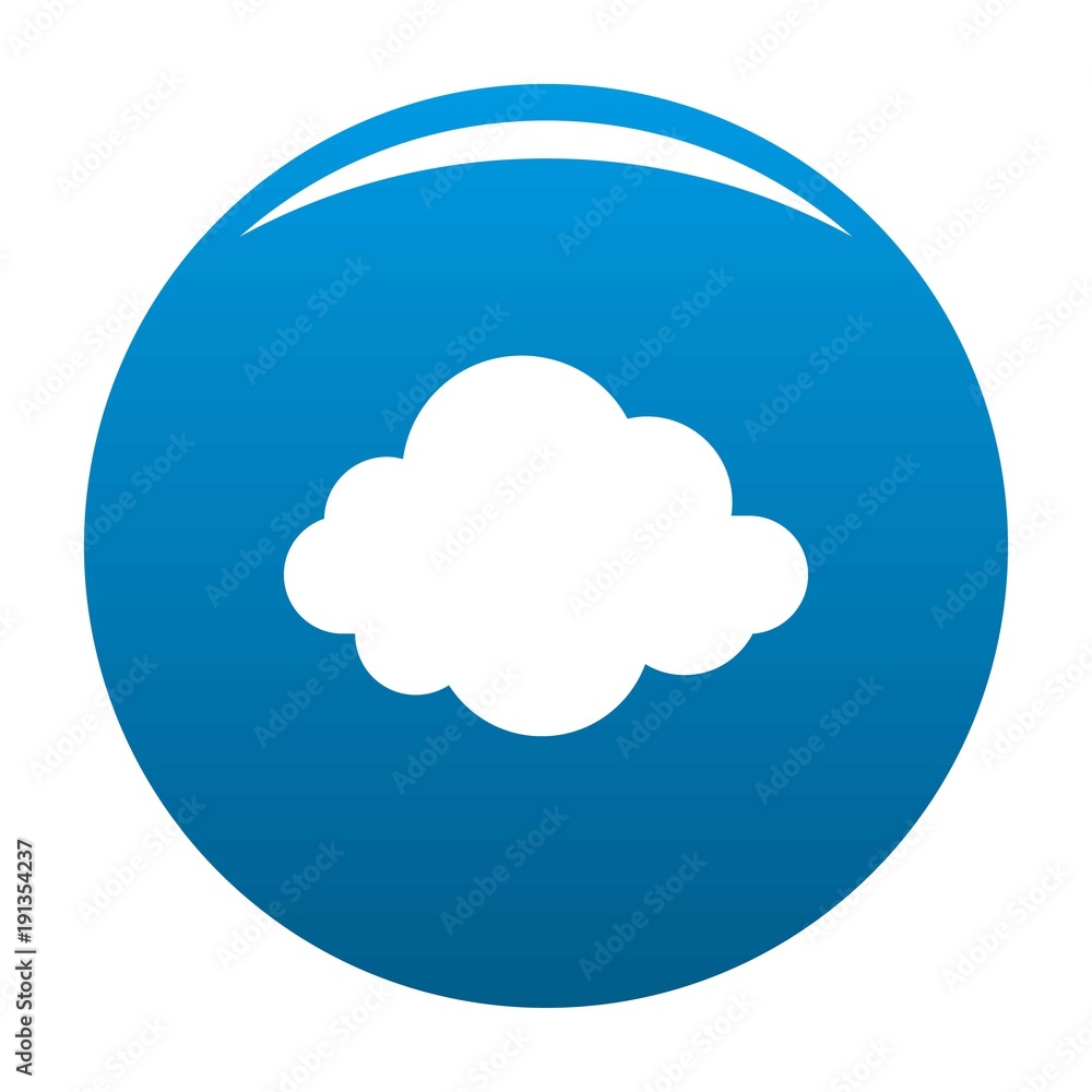 Autumn cloud icon vector blue circle isolated on white background Autumn cloud icon vector blue circle isolated on white background