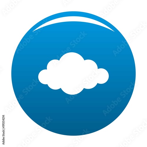 Cloud in sky icon vector blue circle isolated on white background 