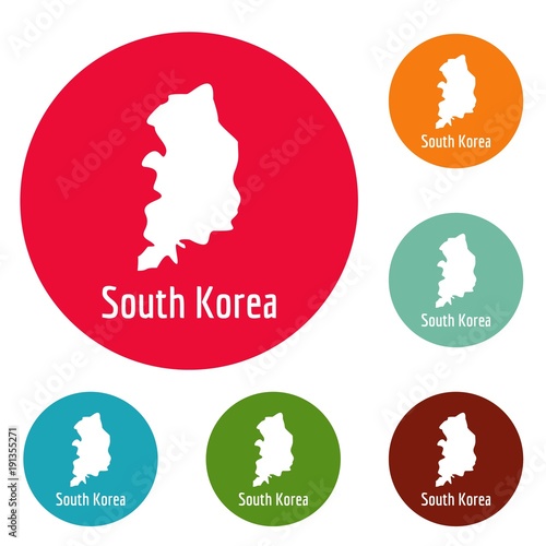 South Korea map in black. Simple illustration of South Korea map vector isolated on white background