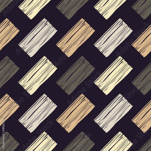 Painted stripes. Seamless geometric pattern. Bright colors and simple shapes. Trendy seamless pattern designs.