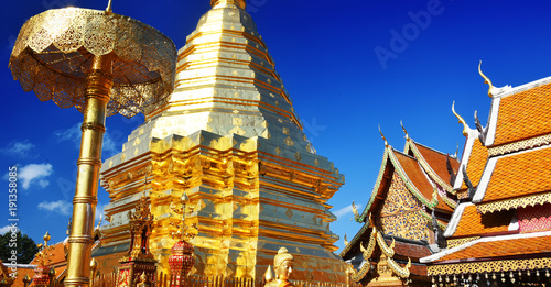 Wat Phra That Doi Suthep temple in Chiang Mai Province  Thailand