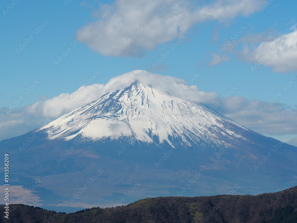 Mount Fuji from the high view.