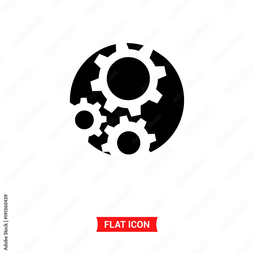 Settings vector icon , Gear symbol