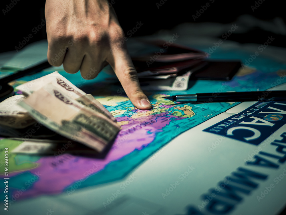 hand points on the map before the travel trip hand points on the map before the travel trip