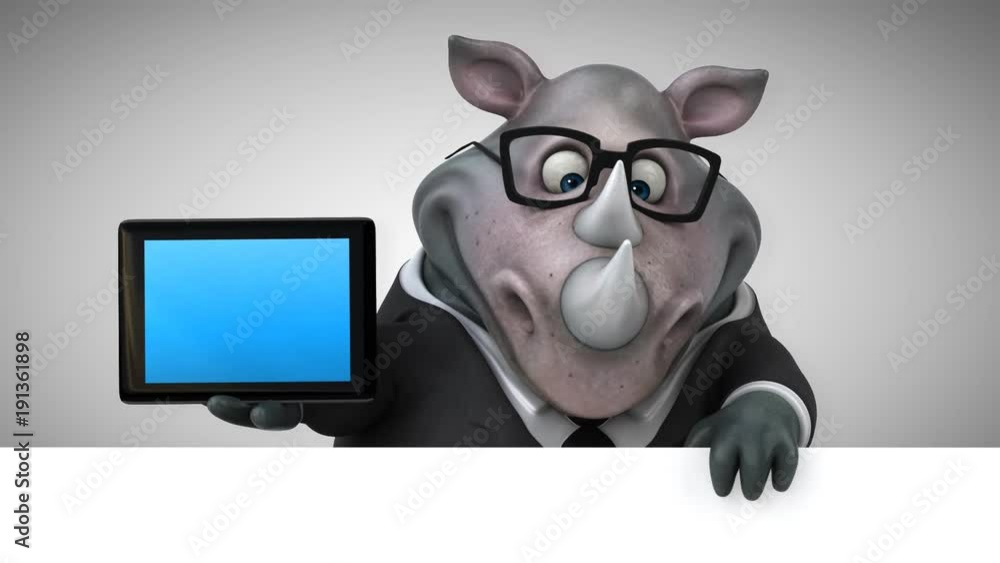 Fun rhino - 3D Animation Fun rhino - 3D Animation