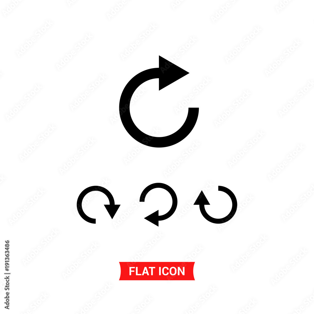 Restart vector icon, refresh symbol set Restart vector icon, refresh symbol set