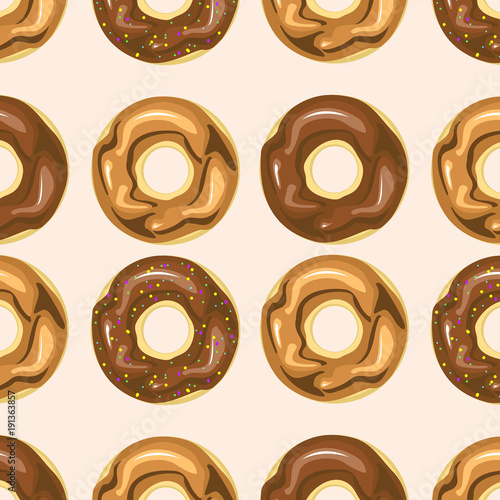 Chocolate Caramel Donut Pattern