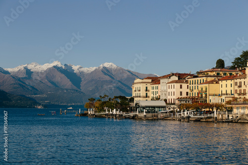 Great sunset in Bellagio Lake. Lombardy, Italy.