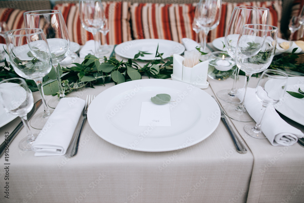 Fototapeta premium Wedding table setting