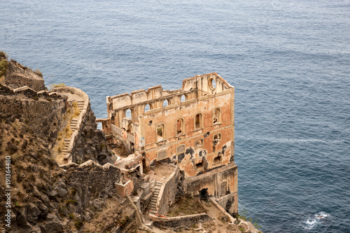 Ruin of Los Realejos on Cliff of Tenerife, Spain, Europe