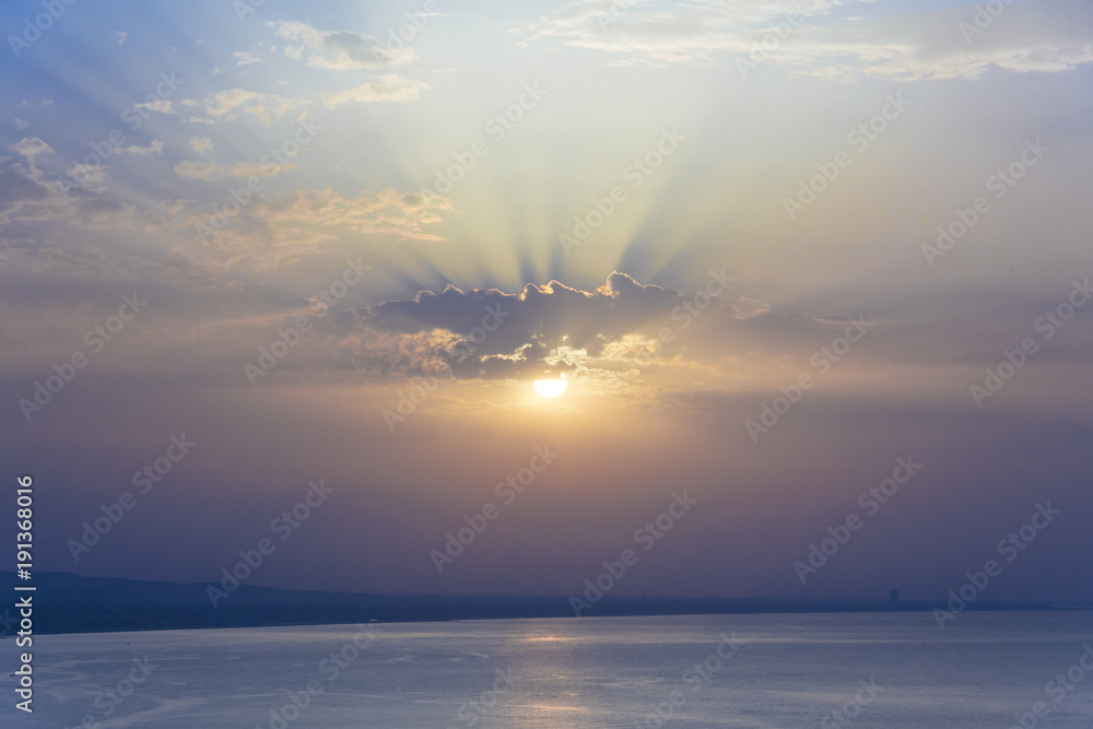 Sunset on a Blue coast Sunset on a Blue coast