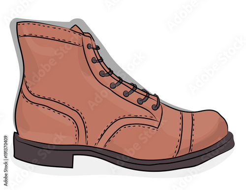 Lace-up shoes in pale pink and gray colors on the white background eps 10 illustration