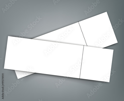 Set of Blank event concert ticket mockup template. Concert, party or festival ticket design template.