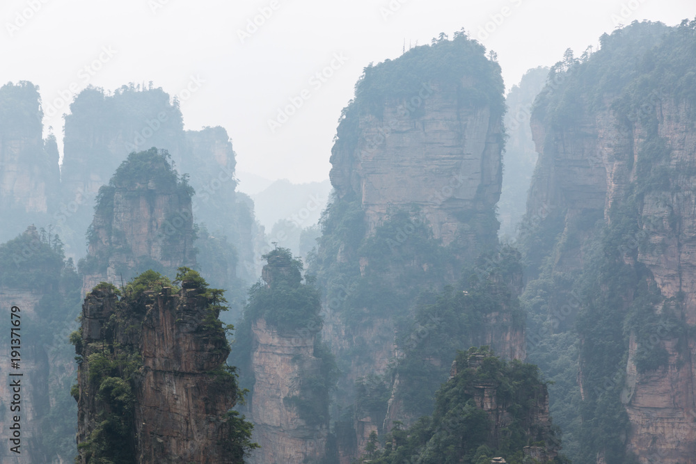 Mountains in Zhangjiajie National Park
