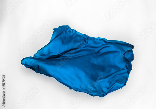 abstract blue fabric in motion