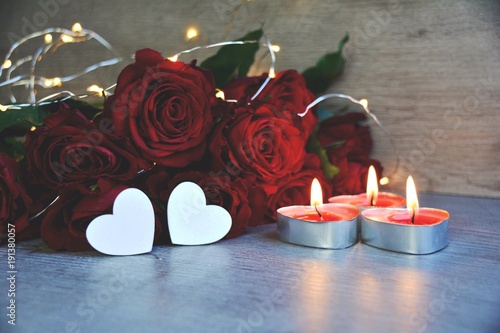 Valentinstag - rote Rosen -...