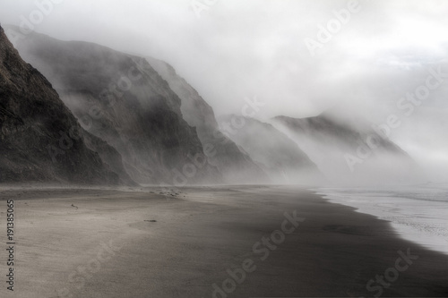 Beautiful foggy beach in Point Reyes, California