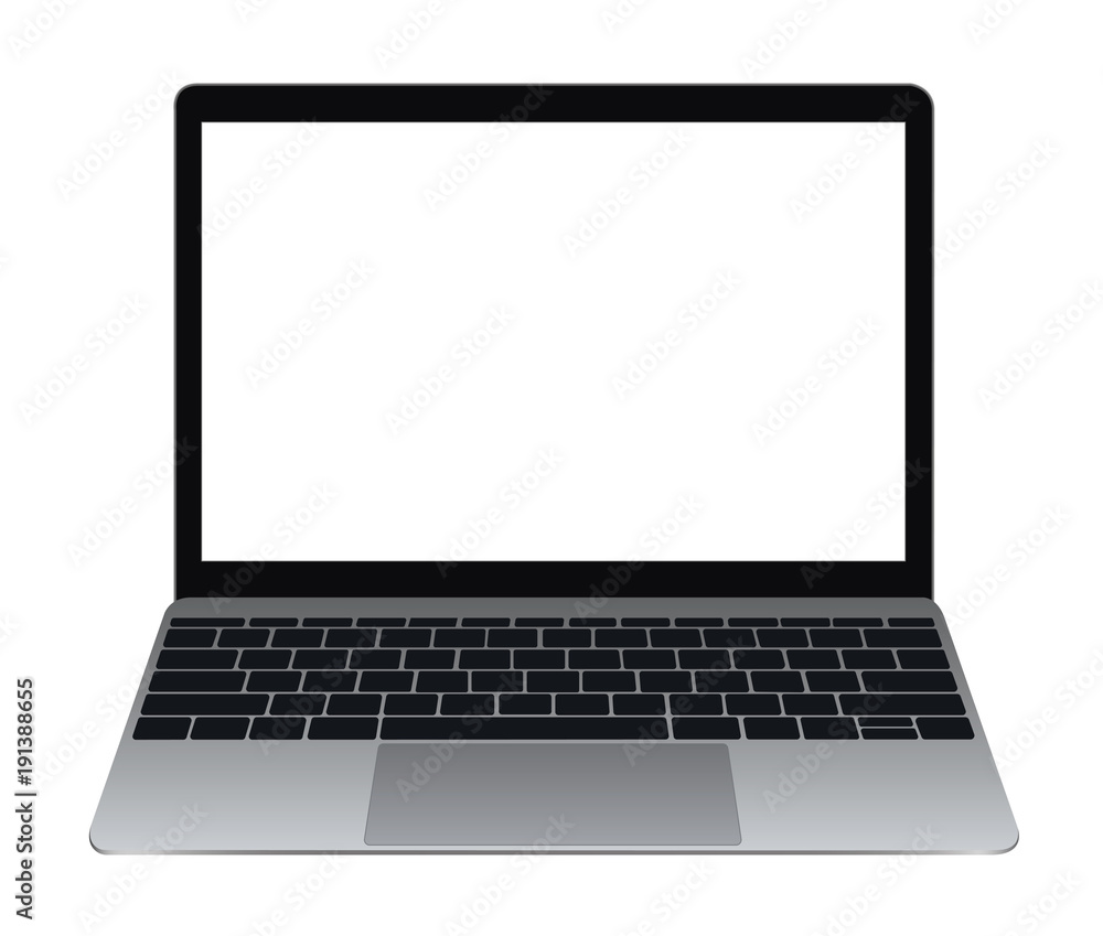 Fototapeta premium Laptop in a flat vector style
