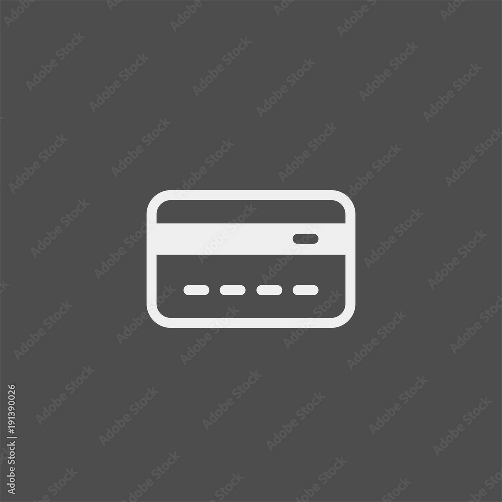 Bank card flat vector icon Bank card flat vector icon