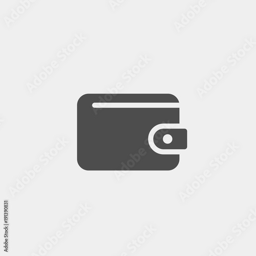 Purse flat vector icon