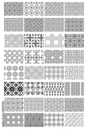 Collection textures of the parquet for drawing interior design