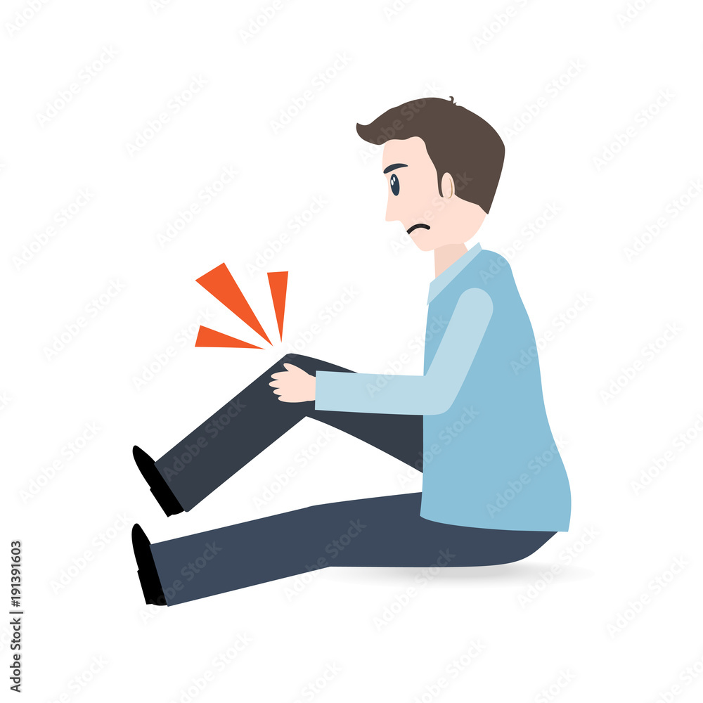 Man injury of the knee icon. person injury icon Man injury of the knee icon. person injury icon