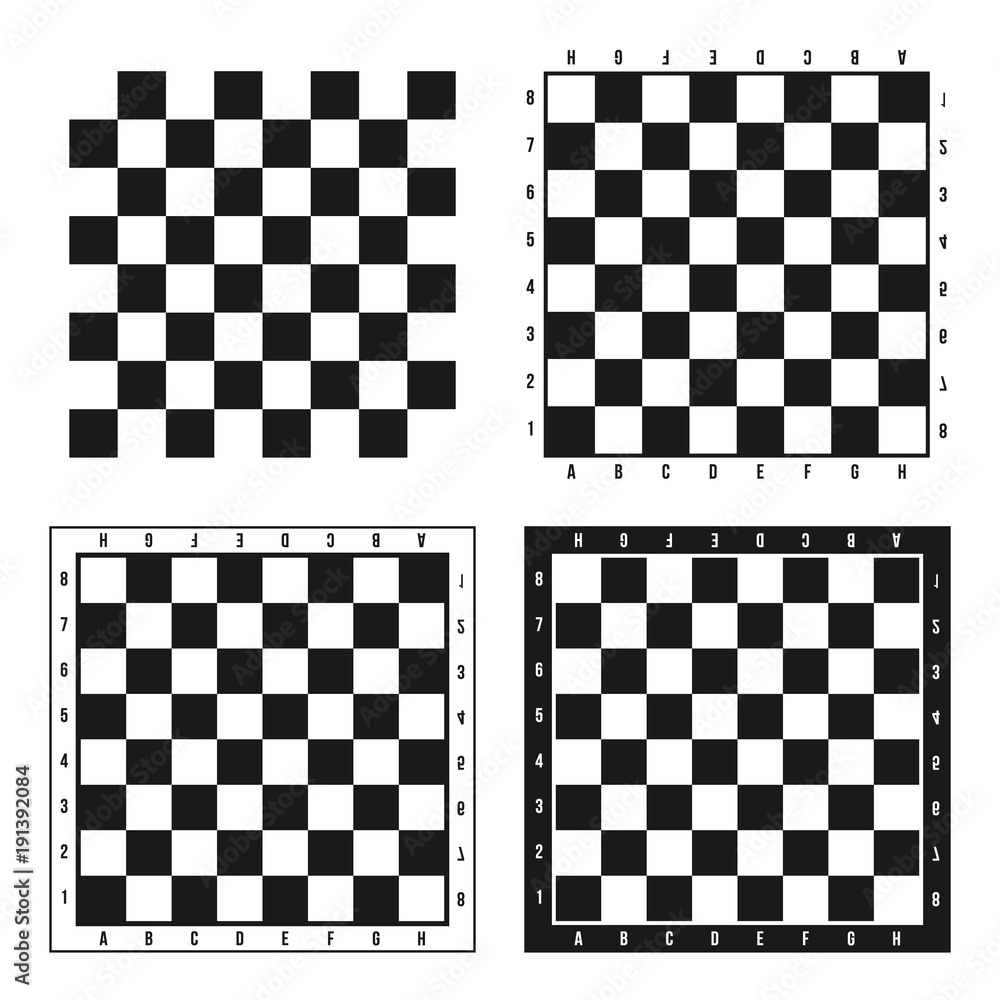 Creative vector illustration of chess board set isolated on transparent ...