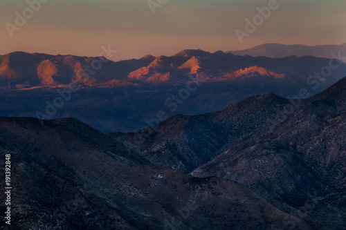 sunset on desert mountains © frank