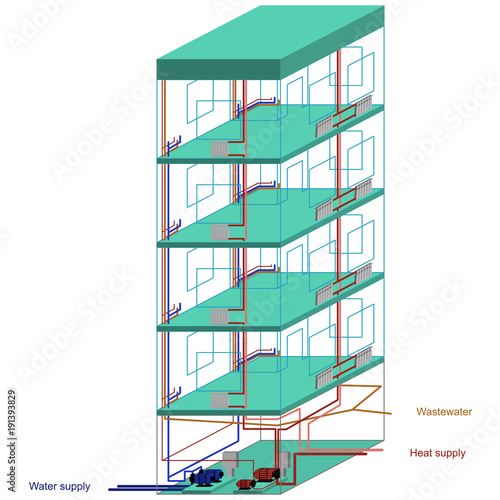 Communications of a multistory apartment building