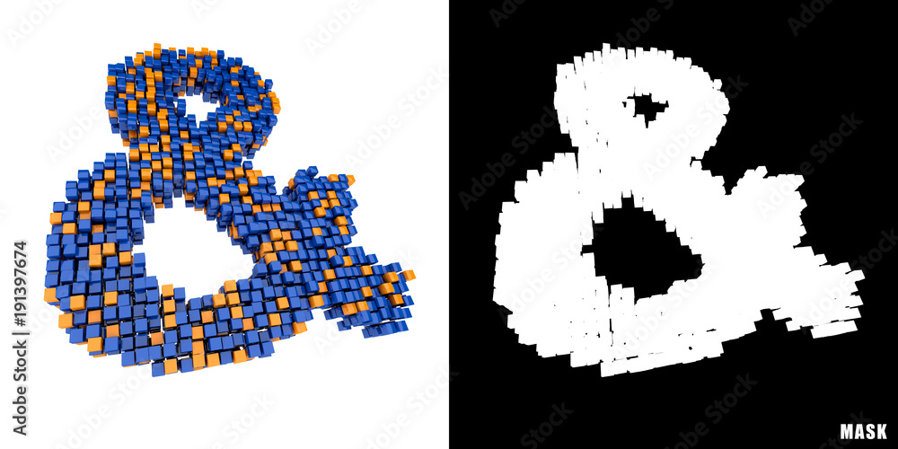 & 3D sześciany kwadraty klocki piksele