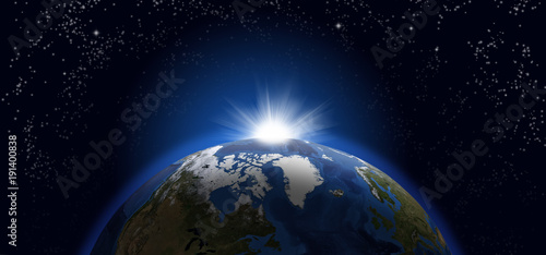 Fototapeta Naklejka Na Ścianę i Meble -   planet earth in space.