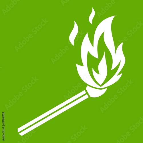 Match flame icon green