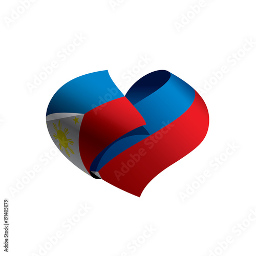 Philippines flag, vector illustration