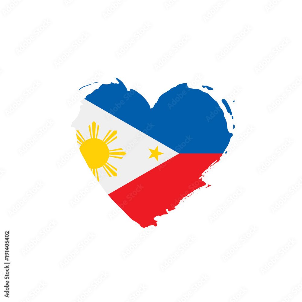 Fototapeta premium Philippines flag, vector illustration