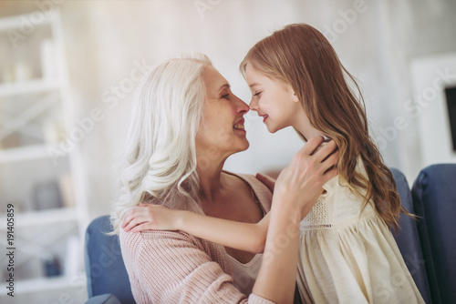 Little girl with grandmother
