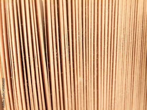 close up texture of book pages side view
