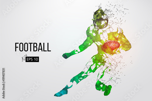 Silhouette of a football player. Vector illustration