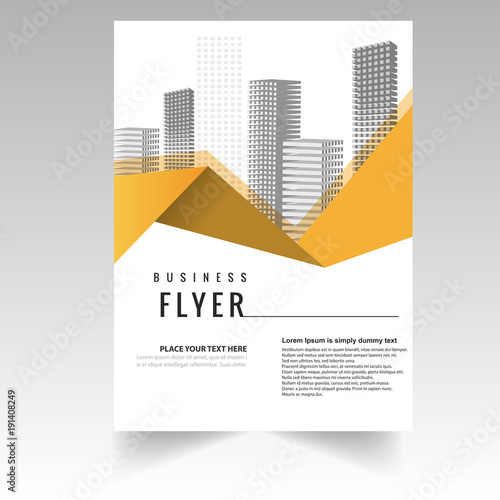 Brochure template design modern business center