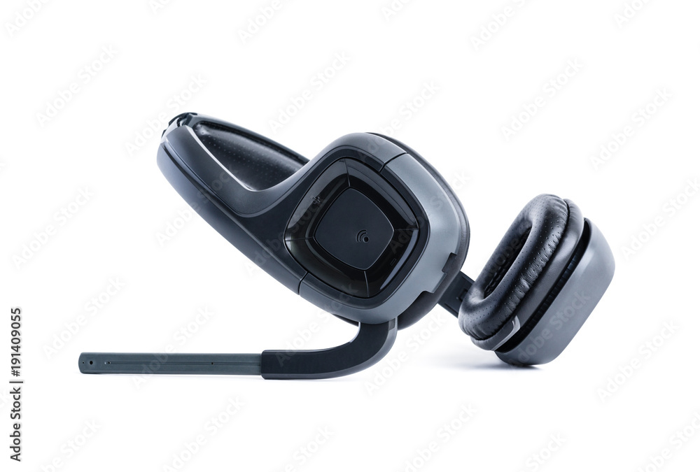 Headset on white background Headset on white background