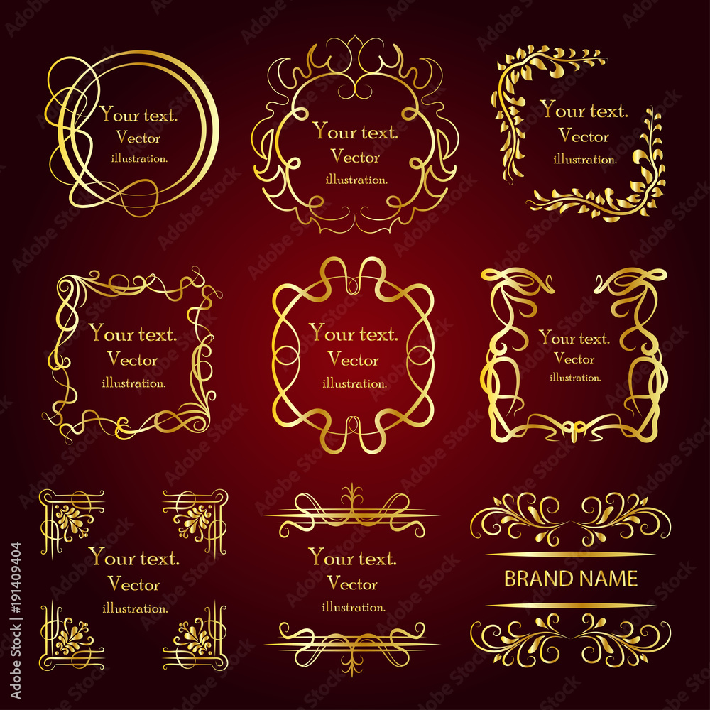Set of vector graphic elements for design Set of vector graphic elements for design